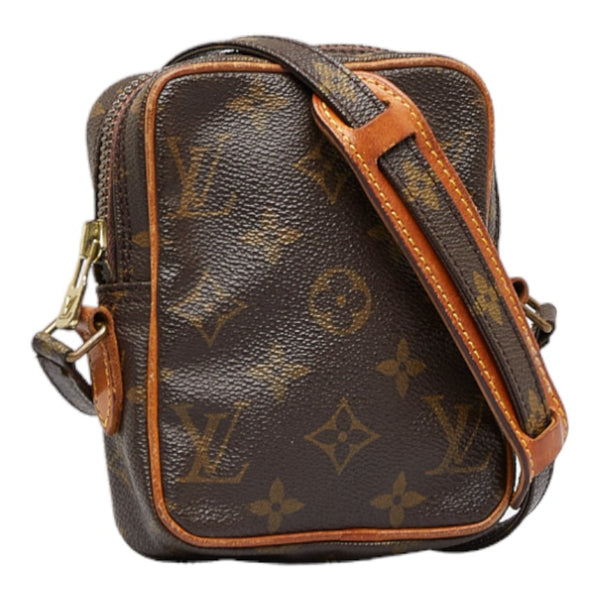 ルイ ヴィトン モノグラム ミニダヌーブ 斜め掛け ショルダーバッグ M45268 ブラウン PVC レザー レディース LOUIS VUITTON 【中古】