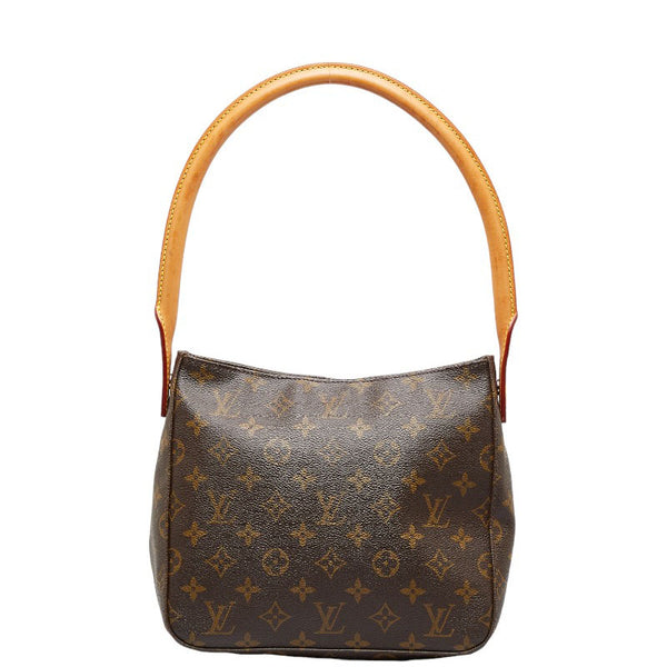 ルイ ヴィトン モノグラム ルーピングMM ショルダーバッグ ハンドバッグ M51146 ブラウン PVC レザー レディース LOUIS VUITTON 【中古】