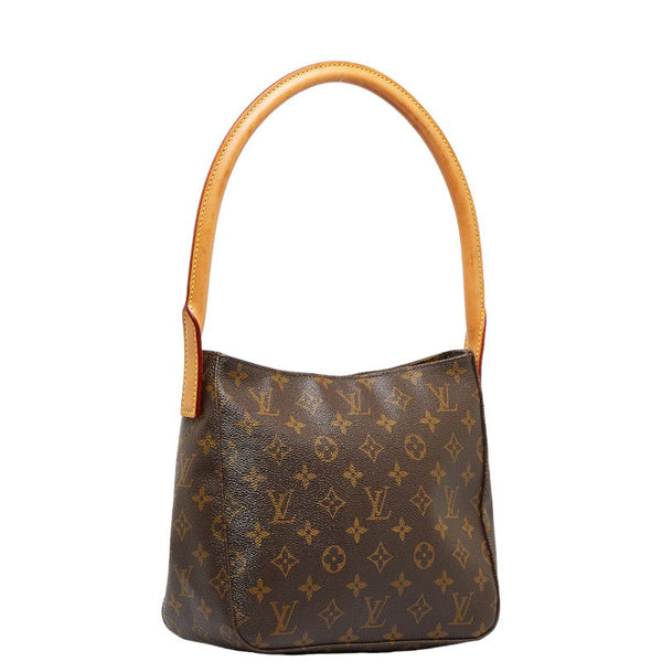 ルイ ヴィトン モノグラム ルーピングMM ショルダーバッグ ハンドバッグ M51146 ブラウン PVC レザー レディース LOUIS VUITTON 【中古】