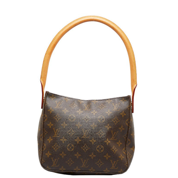 ルイ ヴィトン モノグラム ルーピングMM ショルダーバッグ ハンドバッグ M51146 ブラウン PVC レザー レディース LOUIS VUITTON 【中古】