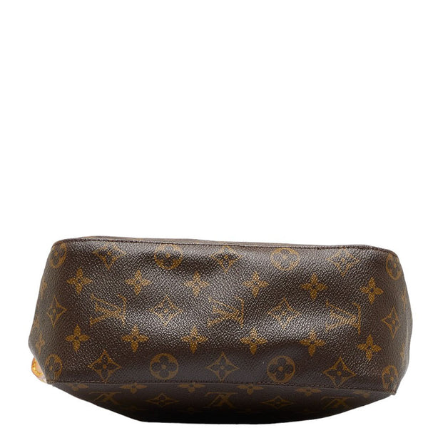 ルイ ヴィトン モノグラム ルーピングMM ショルダーバッグ ハンドバッグ M51146 ブラウン PVC レザー レディース LOUIS VUITTON 【中古】