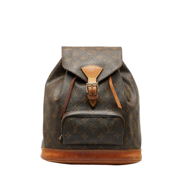 ルイ ヴィトン モノグラム モンスリMM　 リュック バックパック M43431 ブラウン PVC レザー レディース LOUIS VUITTON 【中古】