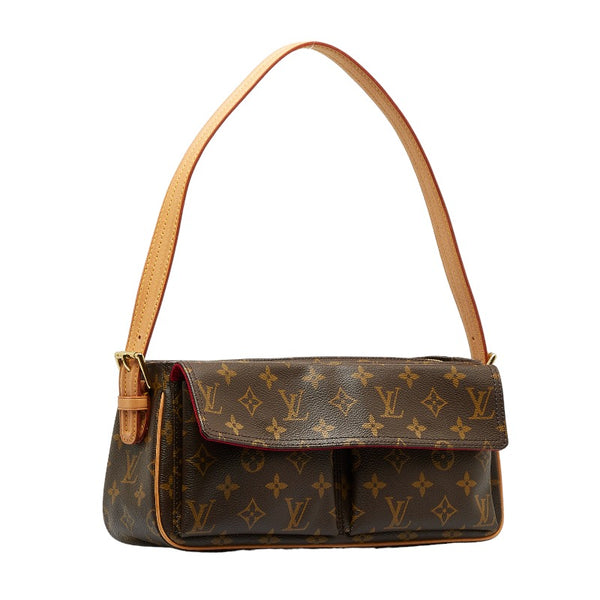 ルイ ヴィトン モノグラム ヴィバシテMM  ショルダーバッグ M51164 ブラウン PVC レザー レディース LOUIS VUITTON 【中古】