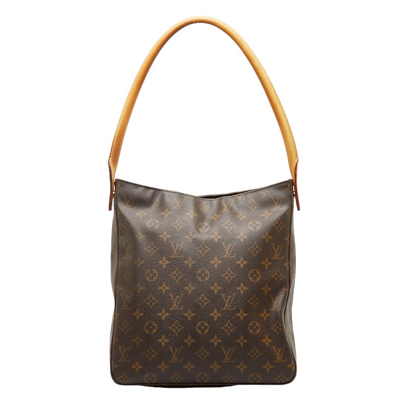 ルイ ヴィトン モノグラム ルーピングGM ショルダーバッグ ハンドバッグ M51145 ブラウン PVC レザー レディース LOUIS VUITTON 【中古】