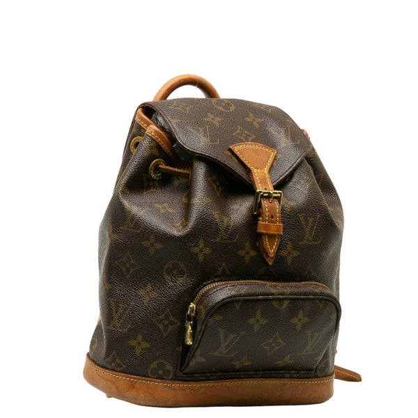 ルイ ヴィトン モノグラム ミニ モンスリ リュック バックパック M51137 ブラウン PVC レザー レディース LOUIS VUITTON 【中古】