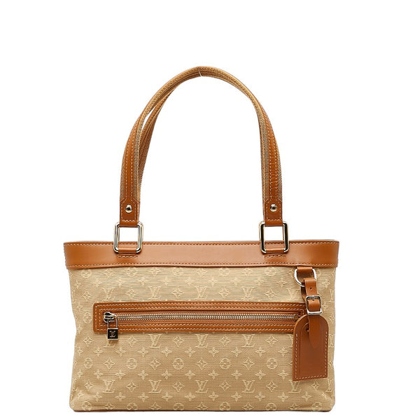 ルイ ヴィトン モノグラム ミニ ルシーユPM ショルダーバッグ M92684 ベージュ キャンバス レザー レディース LOUIS VUITTON 【中古】