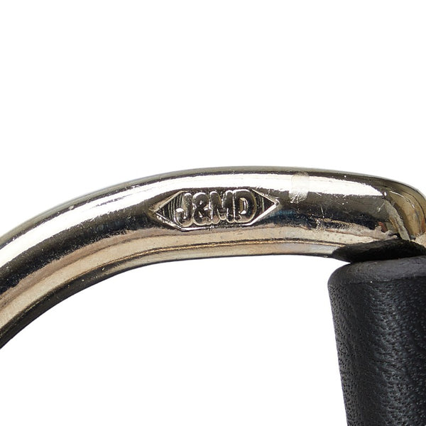 ジェイアンドエムデヴィッドソン リング ベルト 36/90 ブラック シルバー レザー メンズ J&M Davidson 【中古】