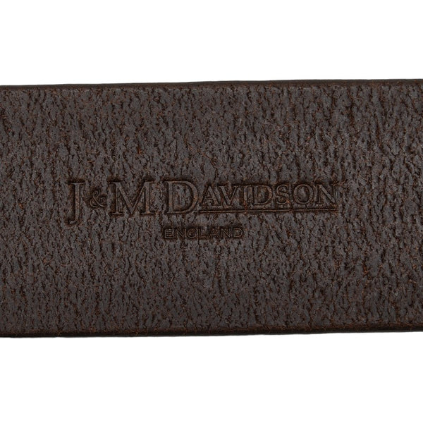 ジェイアンドエムデヴィッドソン リング ベルト 32/80 ブラウン ゴールド レザー レディース J&M Davidson 【中古】