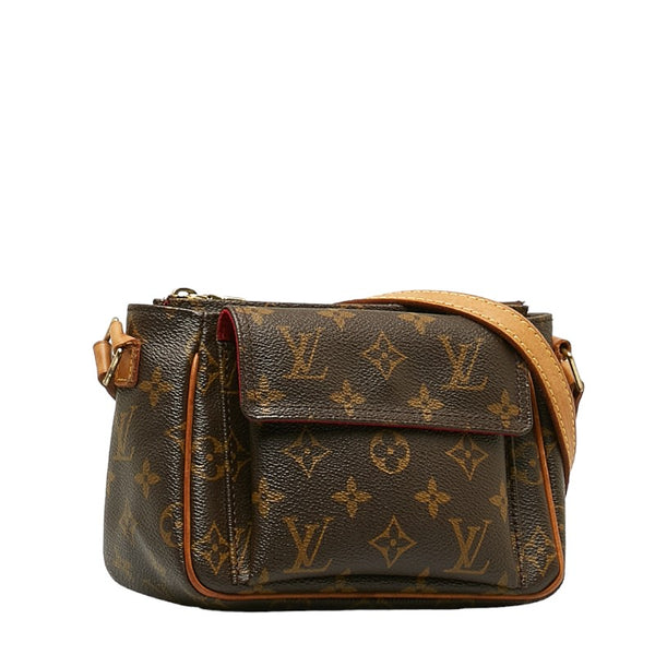 ルイ ヴィトン モノグラム ヴィバシテPM 斜め掛け ショルダーバッグ M51165 ブラウン PVC レザー レディース LOUIS VUITTON 【中古】