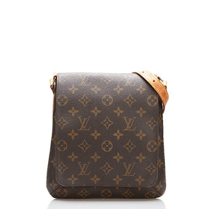 ルイ ヴィトン モノグラム ミュゼット サルサ ショート ショルダーバッグ M51258 ブラウン PVC レザー レディース LOUIS VUITTON 【中古】