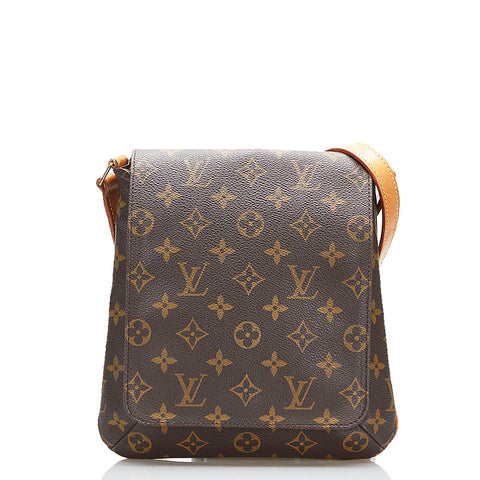 ルイ ヴィトン モノグラム ミュゼット サルサ ショート ショルダーバッグ M51258 ブラウン PVC レザー レディース LOUIS VUITTON 【中古】