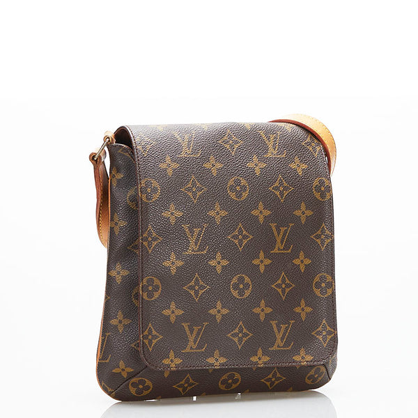 ルイ ヴィトン モノグラム ミュゼット サルサ ショート ショルダーバッグ M51258 ブラウン PVC レザー レディース LOUIS VUITTON 【中古】