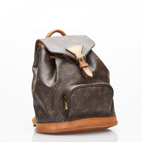 ルイ ヴィトン モノグラム ミニモンスリ リュック バックパック M51137 ブラウン PVC レザー レディース LOUIS VUITTON 【中古】