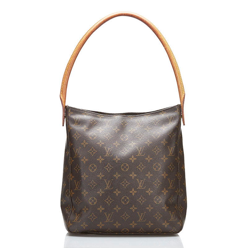 ルイ ヴィトン モノグラム ルーピングGM ショルダーバッグ ハンドバッグ M51145 ブラウン PVC レザー レディース LOUIS VUITTON 【中古】