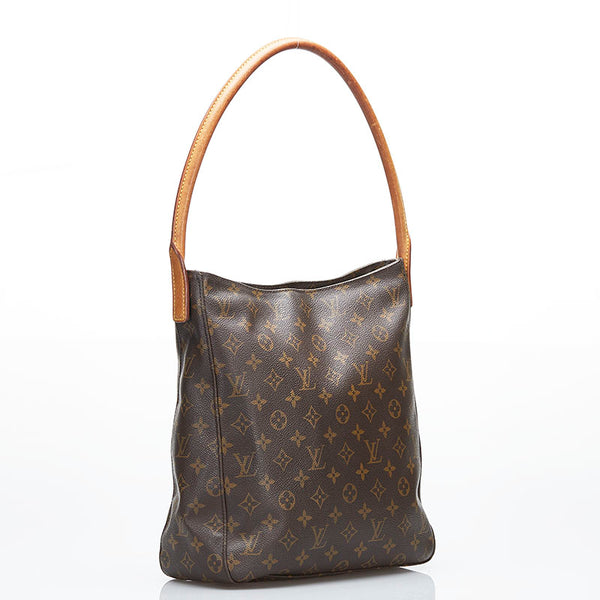 ルイ ヴィトン モノグラム ルーピングGM ショルダーバッグ ハンドバッグ M51145 ブラウン PVC レザー レディース LOUIS VUITTON 【中古】