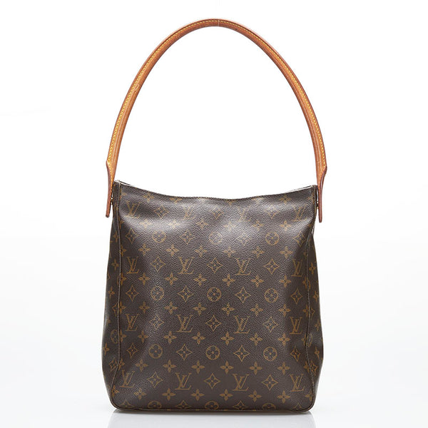 ルイ ヴィトン モノグラム ルーピングGM ショルダーバッグ ハンドバッグ M51145 ブラウン PVC レザー レディース LOUIS VUITTON 【中古】