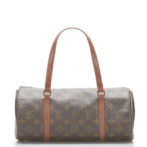 ルイ ヴィトン モノグラム 旧パピヨン 30 ハンドバッグ M51365 ブラウン PVC レザー レディース LOUIS VUITTON 【中古】