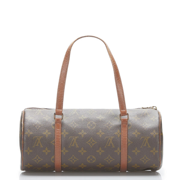 ルイ ヴィトン モノグラム 旧パピヨン 30 ハンドバッグ M51365 ブラウン PVC レザー レディース LOUIS VUITTON 【中古】