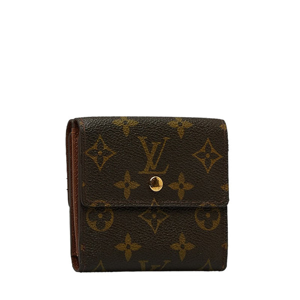 ルイ ヴィトン モノグラム ポルトフォイユ エリーズ 二つ折り財布 M61654 ブラウン PVC レザー レディース LOUIS VUITTON 【中古】