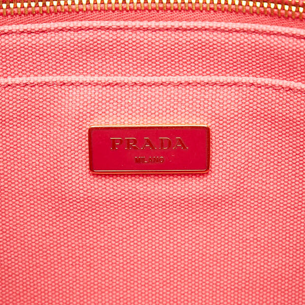 プラダ カナパSS ハンドバッグ ショルダーバッグ 2WAY ピンク キャンバス レディース PRADA 【中古】