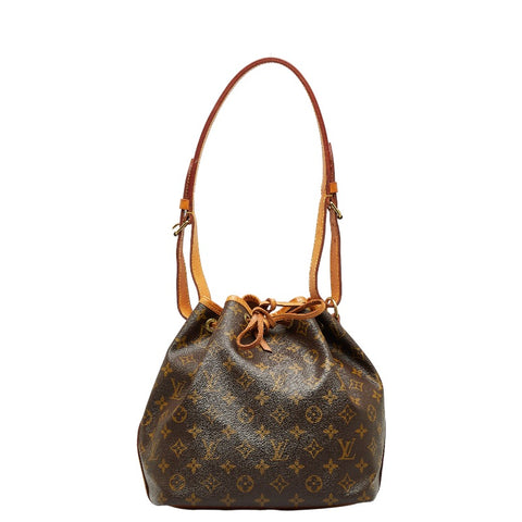 ルイ ヴィトン モノグラム プチノエ ショルダーバッグ M42226 ブラウン PVC レザー レディース LOUIS VUITTON 【中古】