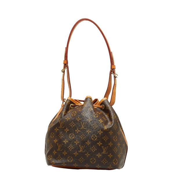 ルイ ヴィトン モノグラム プチノエ ショルダーバッグ M42226 ブラウン PVC レザー レディース LOUIS VUITTON 【中古】