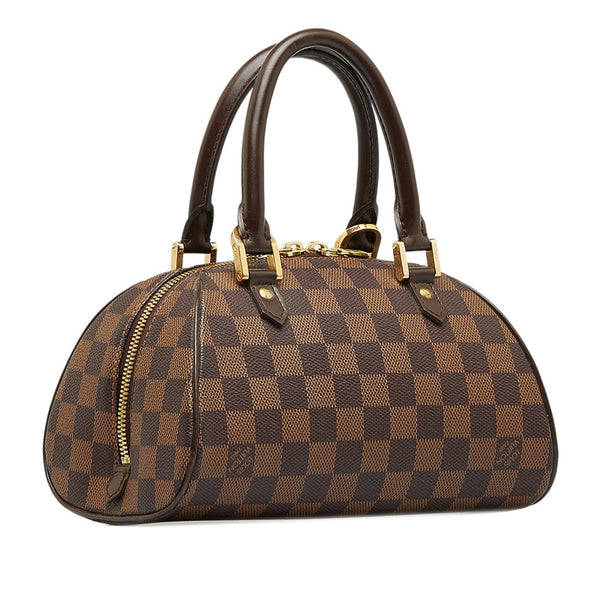 ルイ ヴィトン ダミエ  リベラ ミニ ハンドバッグ ミニボストンバッグ N41436 ブラウン PVC レザー レディース LOUIS VUITTON 【中古】