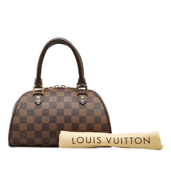 ルイ ヴィトン ダミエ  リベラ ミニ ハンドバッグ ミニボストンバッグ N41436 ブラウン PVC レザー レディース LOUIS VUITTON 【中古】