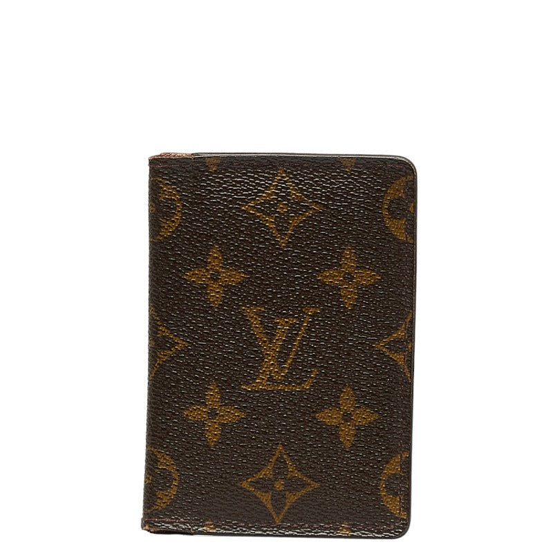 ルイ ヴィトン モノグラム オーガナイザー ドゥ ポッシュ カードケース M61732 ブラウン PVC レザー レディース LOUIS VUITTON 【中古】