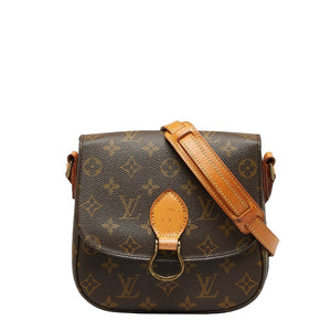 ルイ ヴィトン モノグラム ミニ サンクルー ショルダーバッグ M51244 ブラウン PVC レザー レディース LOUIS VUITTON 【中古】