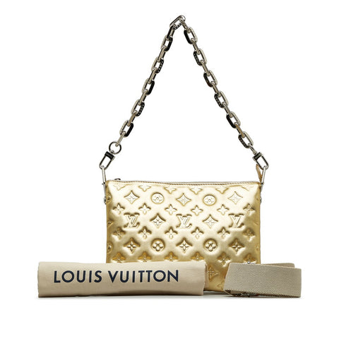 ルイ ヴィトン モノグラム クッサンPM ハンドバッグ ショルダーバッグ 2WAY M59278 ゴールド レザー レディース LOUIS VUITTON 【中古】