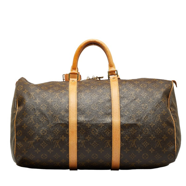 ルイ ヴィトン モノグラム キーポル50 ボストンバッグ M41426 ブラウン PVC レザー レディース LOUIS VUITTON 【中古】