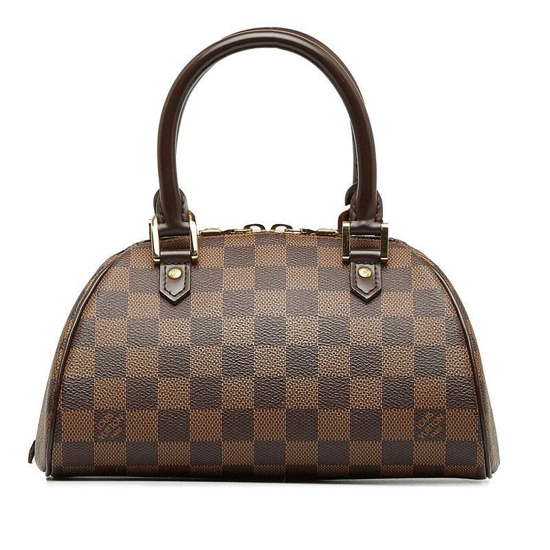 ルイ ヴィトン ダミエ  リベラ ミニ ハンドバッグ ミニボストンバッグ N41436 ブラウン PVC レザー レディース LOUIS VUITTON 【中古】