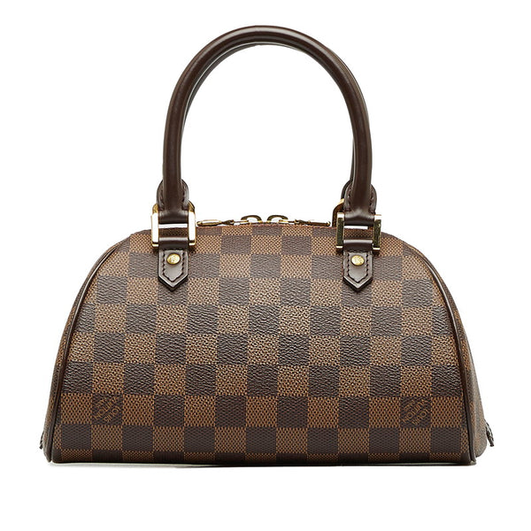 ルイ ヴィトン ダミエ  リベラ ミニ ハンドバッグ ミニボストンバッグ N41436 ブラウン PVC レザー レディース LOUIS VUITTON 【中古】