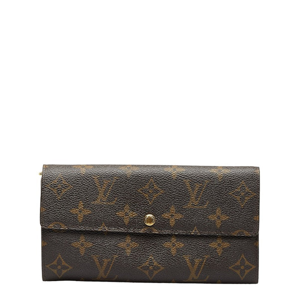 ルイ ヴィトン モノグラム ポルトフォイユ サラ 旧 長財布 M61734 ブラウン PVC レザー レディース LOUIS VUITTON 【中古】