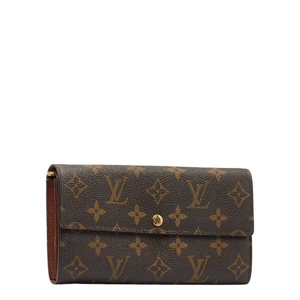 ルイ ヴィトン モノグラム ポルトフォイユ サラ 旧 長財布 M61734 ブラウン PVC レザー レディース LOUIS VUITTON 【中古】