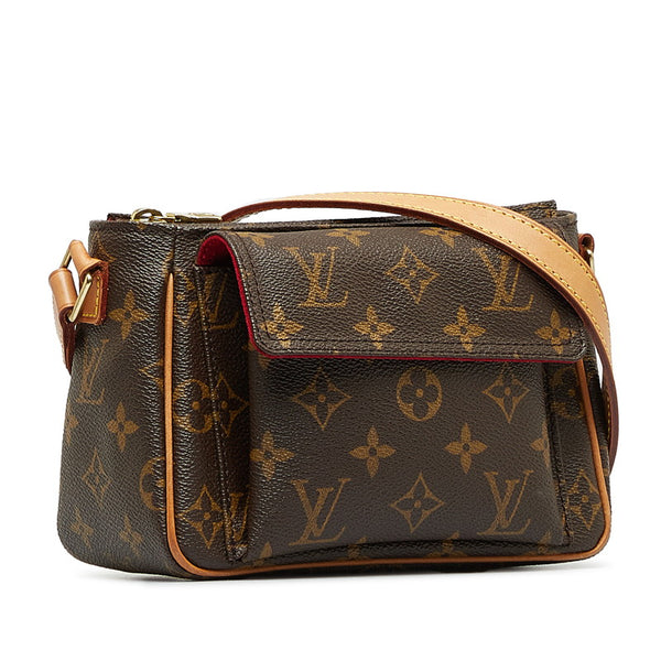 ルイ ヴィトン モノグラム ヴィバシテPM 斜め掛け ショルダーバッグ M51165 ブラウン PVC レザー レディース LOUIS VUITTON 【中古】