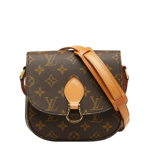 ルイ ヴィトン モノグラム ミニ サンクルー 斜め掛け ショルダーバッグ M51244 ブラウン PVC レザー レディース LOUIS VUITTON 【中古】