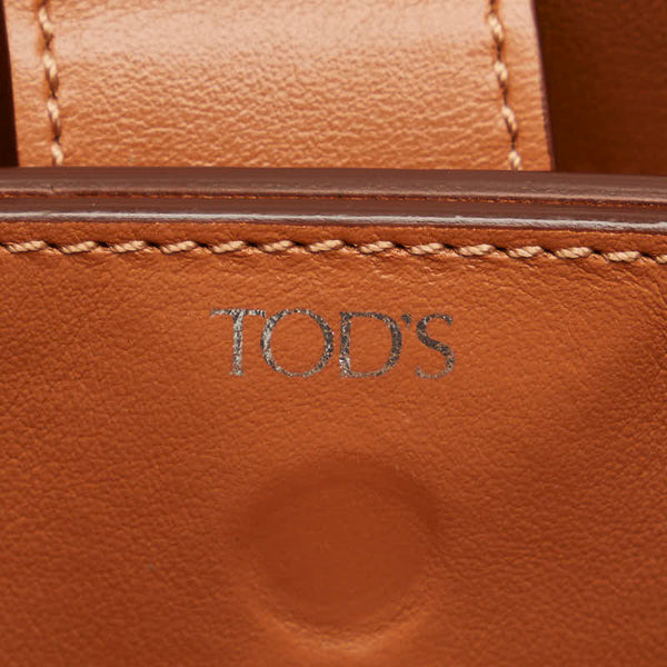 トッズ ホリー ステッチ ミニ ハンドバッグ ショルダーバッグ 2WAY ブラウン レザー レディース TOD’S 【中古】