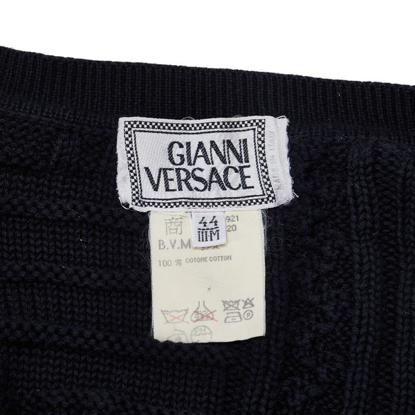 ヴェルサーチェ カーディガン ネイビー コットン レディース VERSACE 【中古】