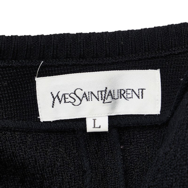 サンローラン カーディガン ブラック ウール レーヨン レディース SAINT LAURENT 【中古】