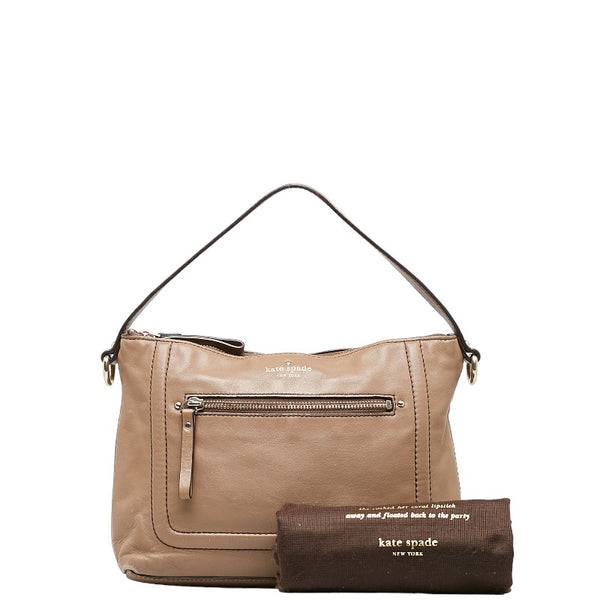 ケイトスペード ワンショルダーバッグ ライトブラウン レザー レディース Kate Spade 【中古】