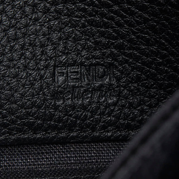 フェンディ セレリア ラウンドファスナー 長財布 7M0210 ブラック レザー レディース FENDI 【中古】