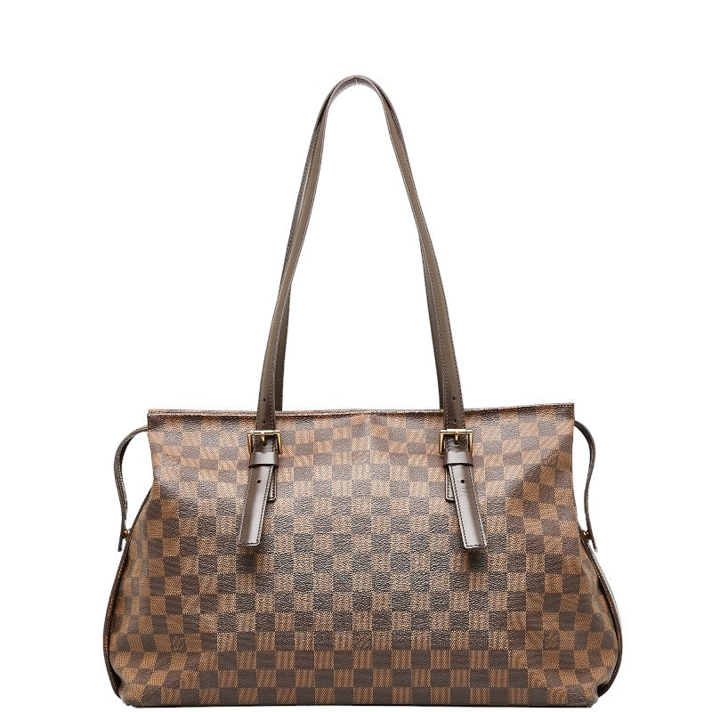 ルイ ヴィトン ダミエ チェルシー トートバッグ ショルダーバッグ N51119 ブラウン PVC レザー レディース LOUIS VUITTON 【中古】