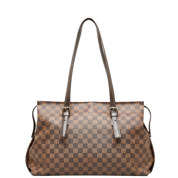 ルイ ヴィトン ダミエ チェルシー トートバッグ ショルダーバッグ N51119 ブラウン PVC レザー レディース LOUIS VUITTON 【中古】