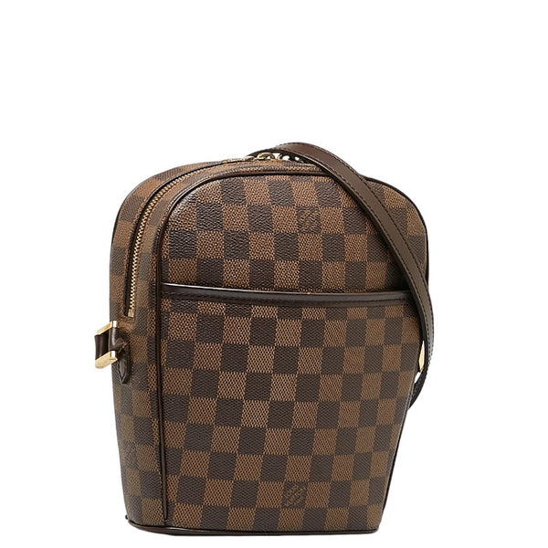 ルイ ヴィトン ダミエ イパネマPM 斜め掛け ショルダーバッグ  N51294 ブラウン PVC レザー レディース LOUIS VUITTON 【中古】