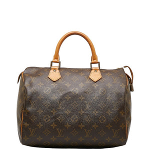 ルイ ヴィトン モノグラム スピーディ30 ハンドバッグ M41526 ブラウン PVC レザー レディース LOUIS VUITTON 【中古】