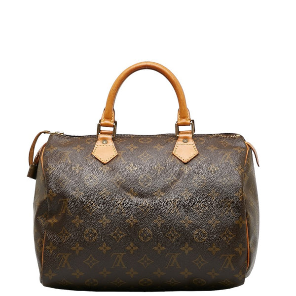 ルイ ヴィトン モノグラム スピーディ30 ハンドバッグ M41526 ブラウン PVC レザー レディース LOUIS VUITTON 【中古】