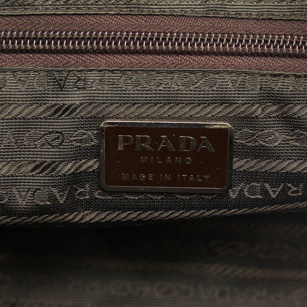 プラダ ハンドバッグ ショルダーバッグ 2WAY B10248 オレンジ キャンバス レザー レディース PRADA 【中古】