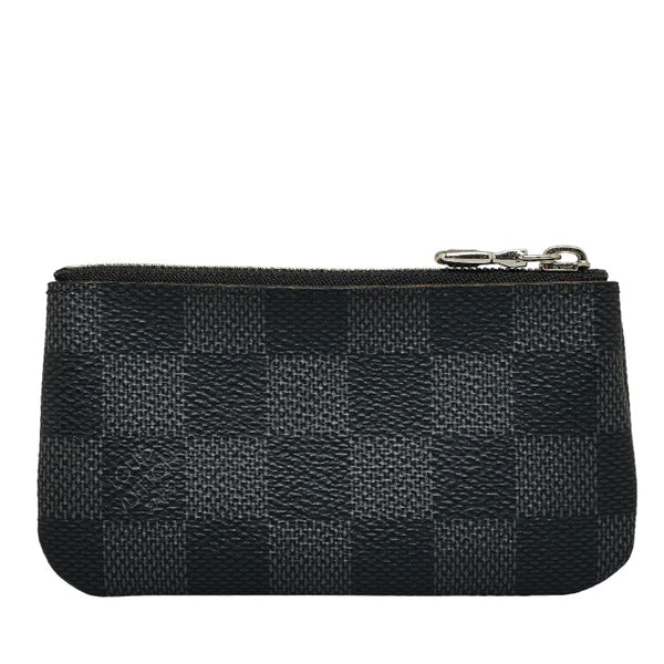 ルイ ヴィトン ダミエ グラフィット ポシェット クレ  コインケース N60155 ブラック PVC レザー メンズ LOUIS VUITTON 【中古】